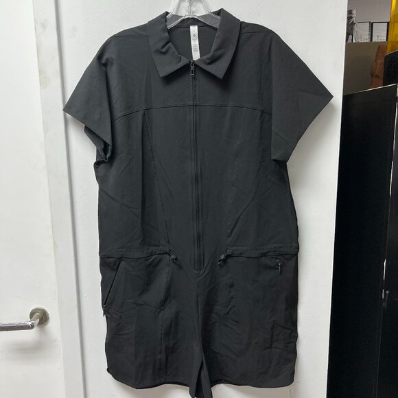 Lululemon Black Stretch Rib Pocketed Romper - Picture 2 of 8